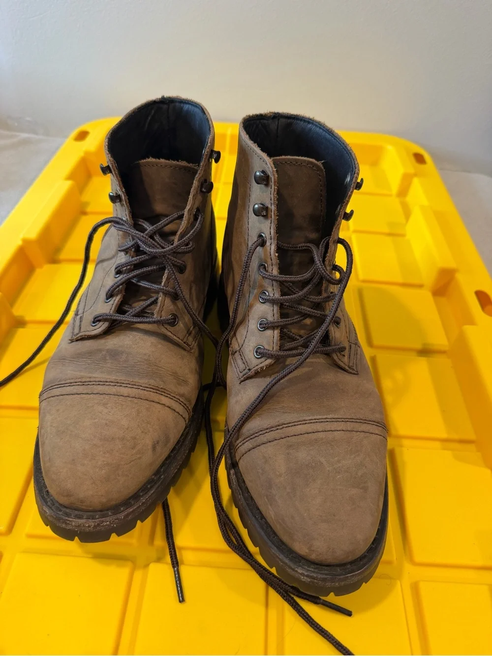 Thursday Boot Co. Captain Lace Up Leather Cap Toe Boots Brown Men Size 9